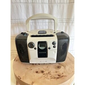 Magnavox AZ1102 CD Radio Cassette Recorder Boombox Portable White DBB AM FM